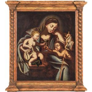  Virgin, Child And Little St. John The Baptist.  16th Century