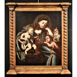 Vierge à l'Enfant avec Saint Jean Baptiste - Espagne, XVIe siècle