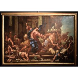 Jésus chasse les marchands du temple - Francesco Solimena - 17e siècle