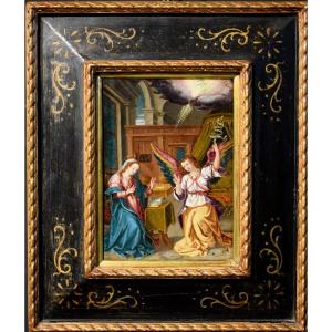 Annunciation" -oil On Copper - Frans Francken Ii° (1581-1642) Workshop