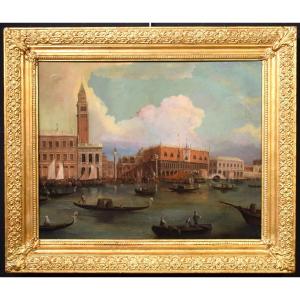 Venice, The Basin Of St. Mark - Signed E.m. - Dated 1875