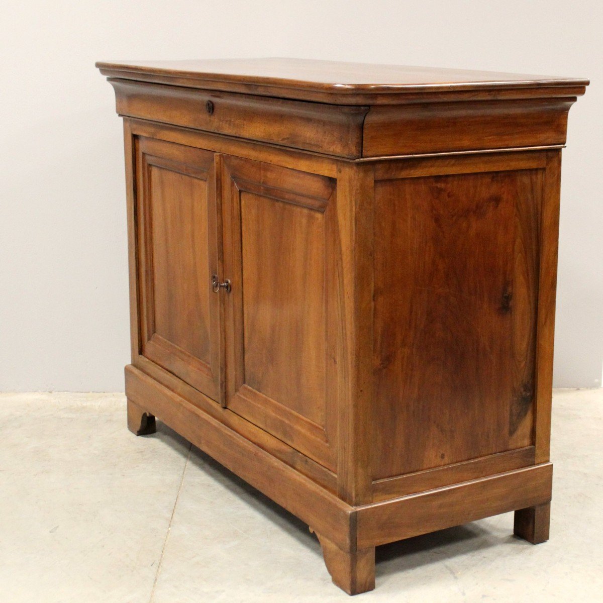 Antique Louis Philippe Sideboard Dresser Cabinet Cupboard Buffet In Walnut – 19th-photo-4