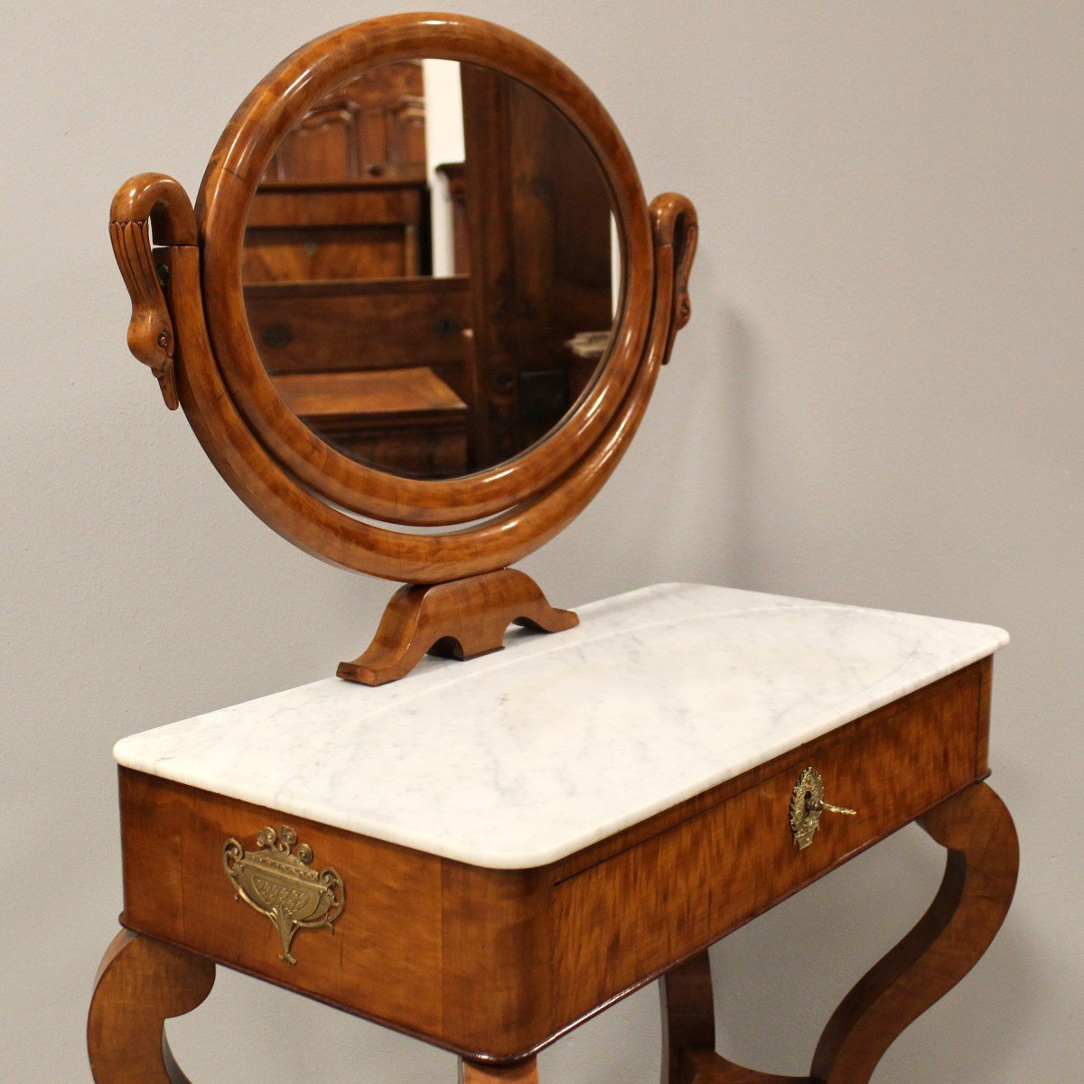 Antique Charles X Dressing Table Furniture - 19th-photo-2