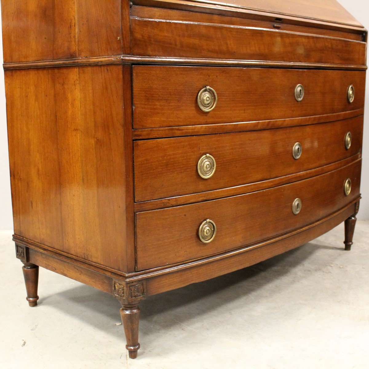 Antique Louis XVI Secretaire In Walnut - Italy 18th-photo-3