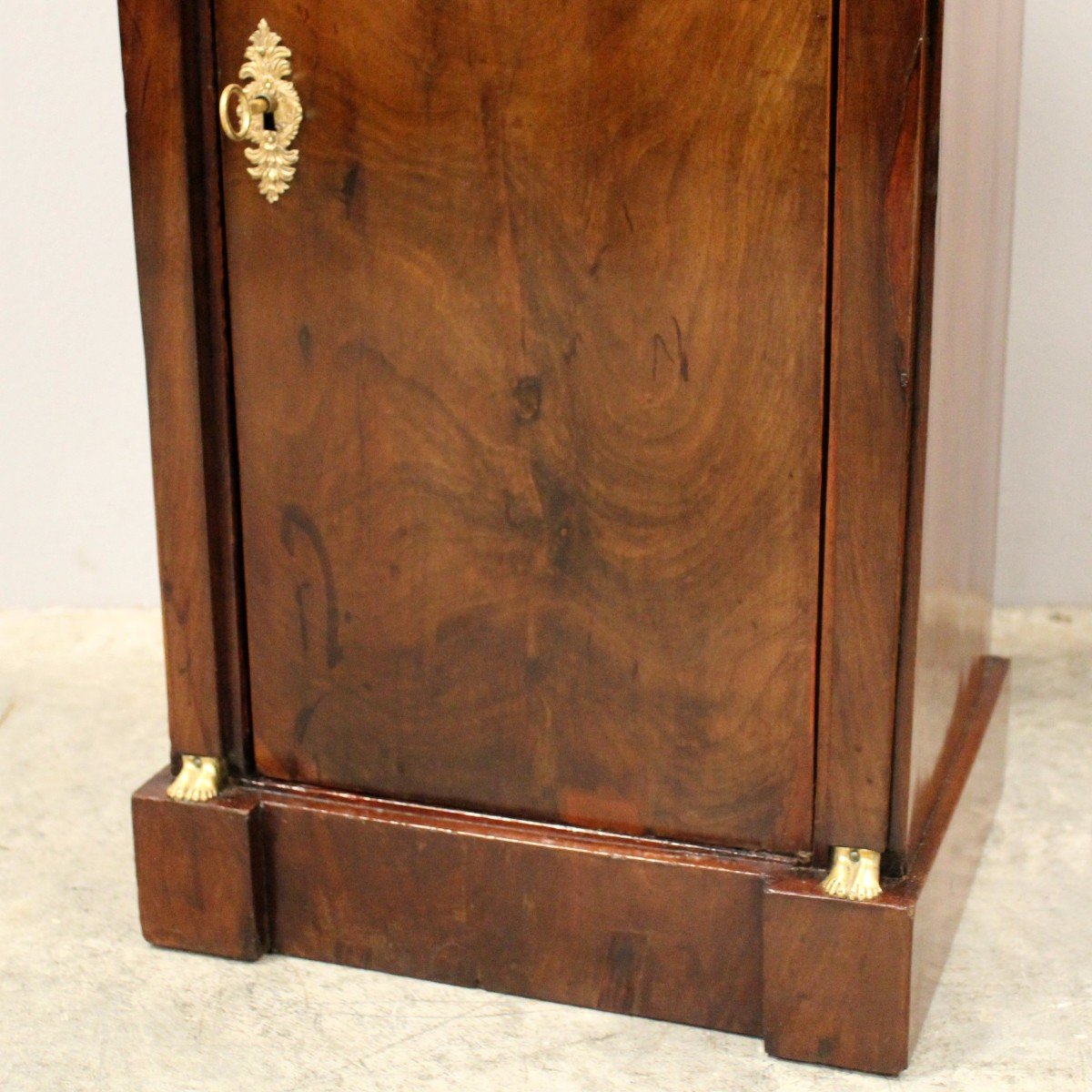 Antique Empire Bedside Nightstand Table "return From Egypt" 1798/1805  In Mahogany-photo-4