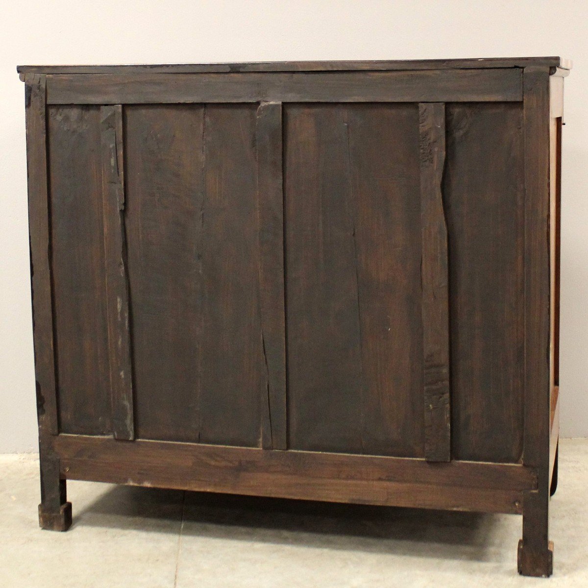 Antique Empire Sideboard Dresser Cabinet Cupboard Buffet In Walnut - 19th-photo-7