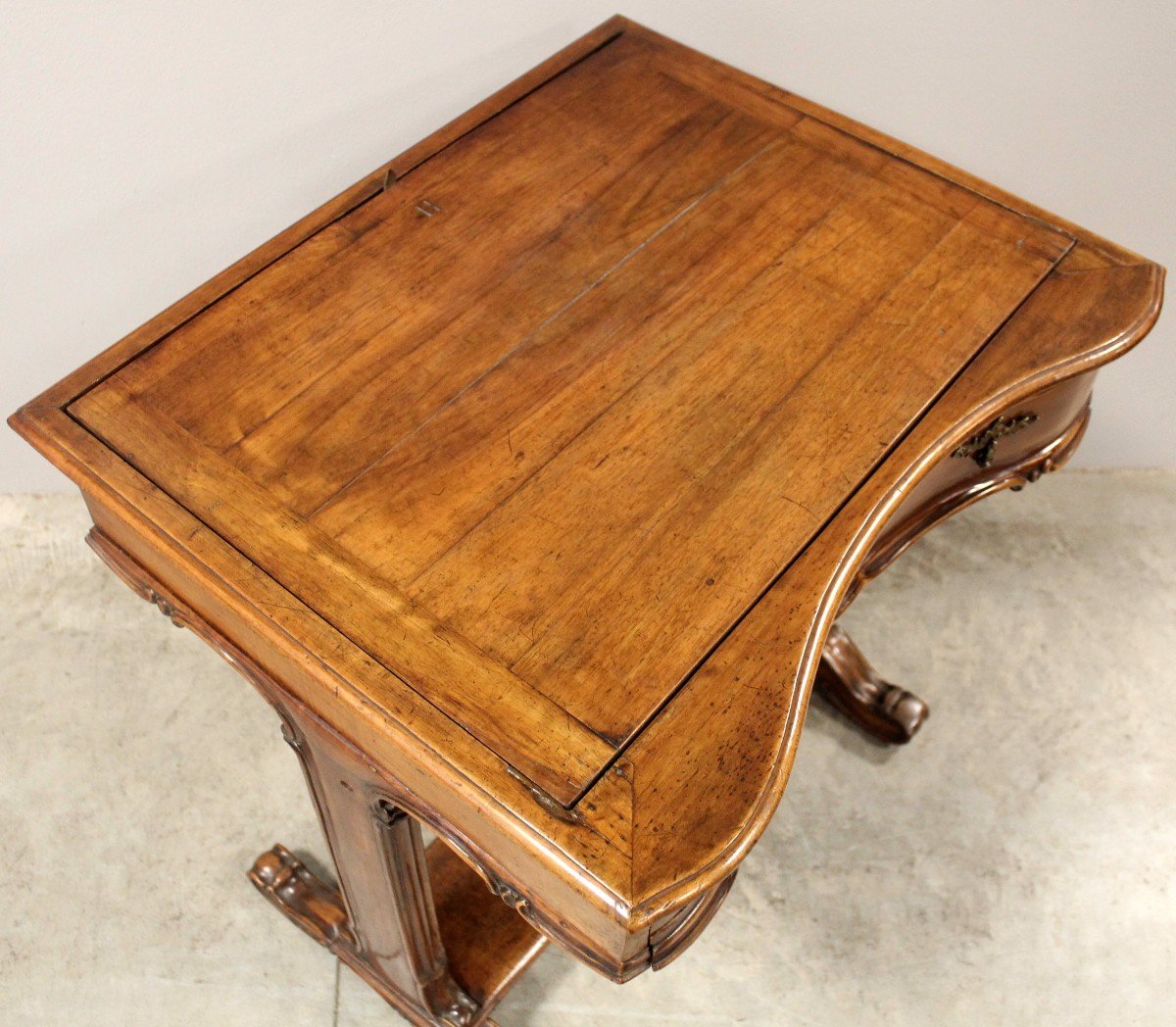 Antique Table Writing Desk Lectern In Walnut - 19th-photo-5