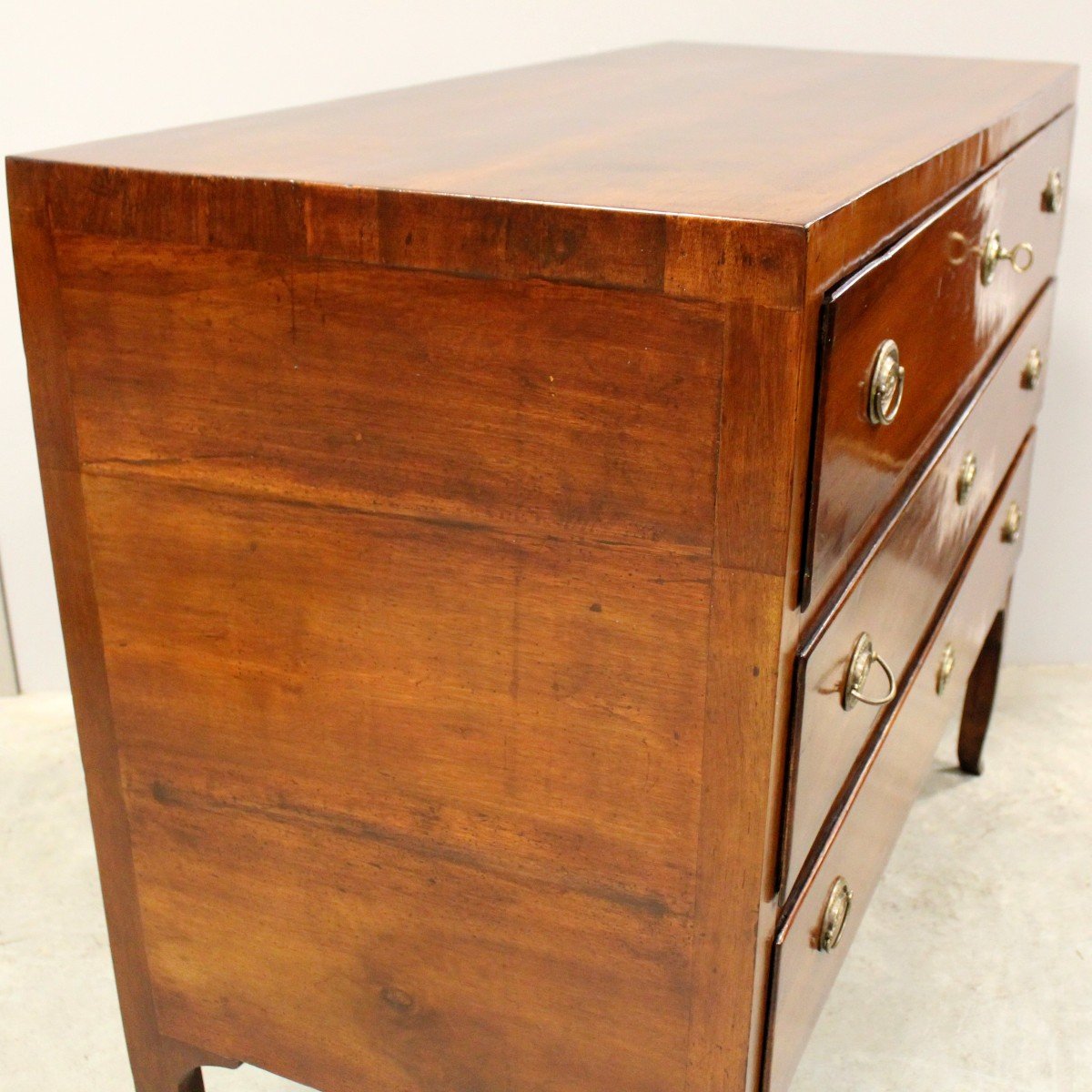 Antique Directoire Chest Of Drawers In Walnut - Italy 18th-photo-6