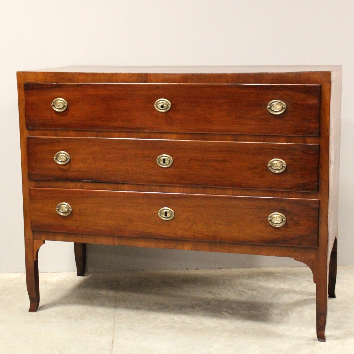 Antique Directoire Chest Of Drawers In Walnut - Italy 18th