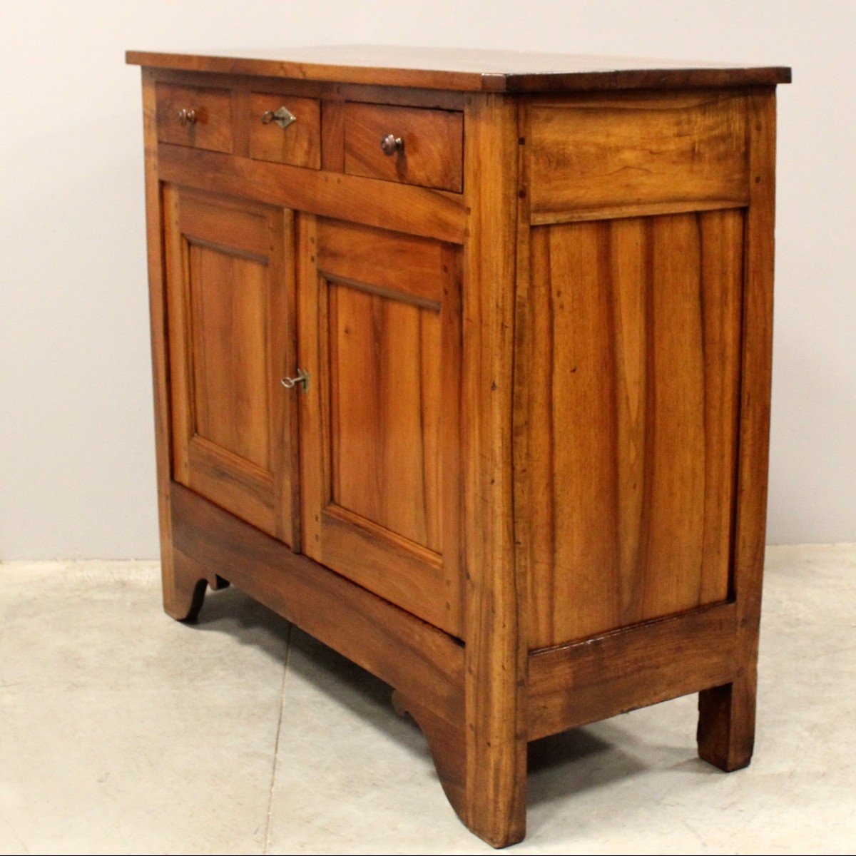 Antique Louis Philippe Sideboard Dresser Cabinet Cupboard Buffet In Walnut - 19th-photo-3