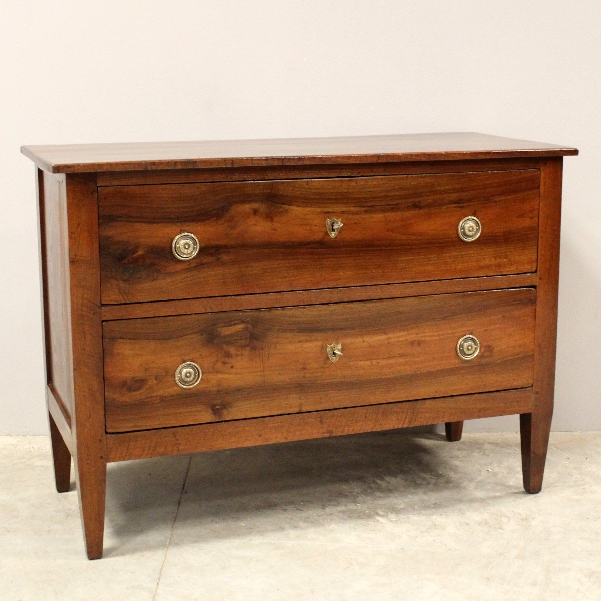Antique Directoire Chest Of Drawers In Walnut - Italy 18th-photo-2
