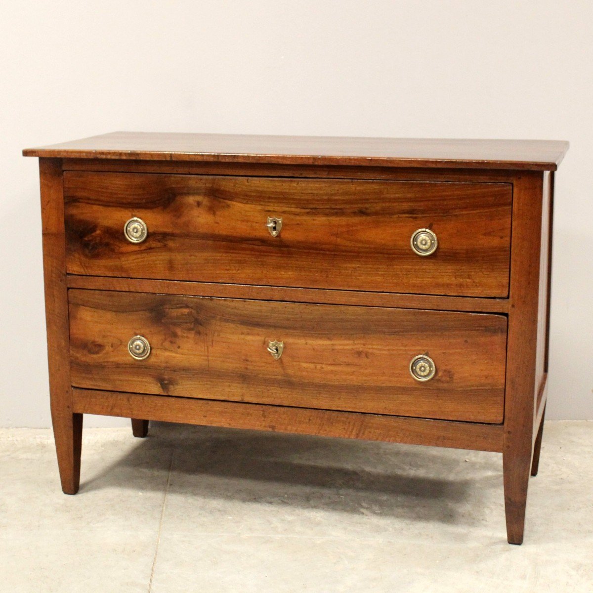Antique Directoire Chest Of Drawers In Walnut - Italy 18th