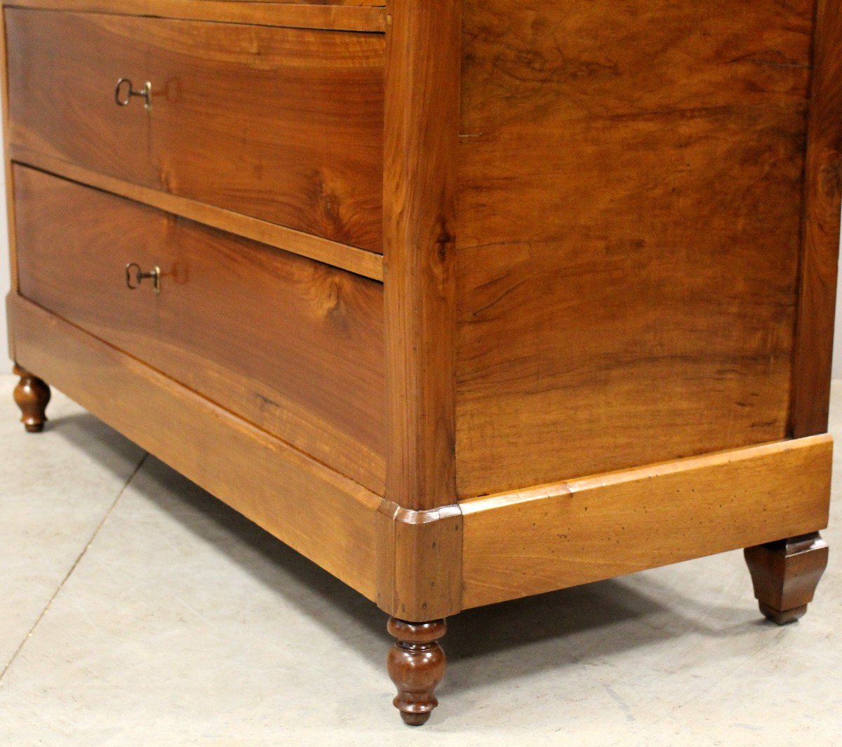 Antique Louis Philippe Chest Of Drawers In Walnut - Italy 19th-photo-6