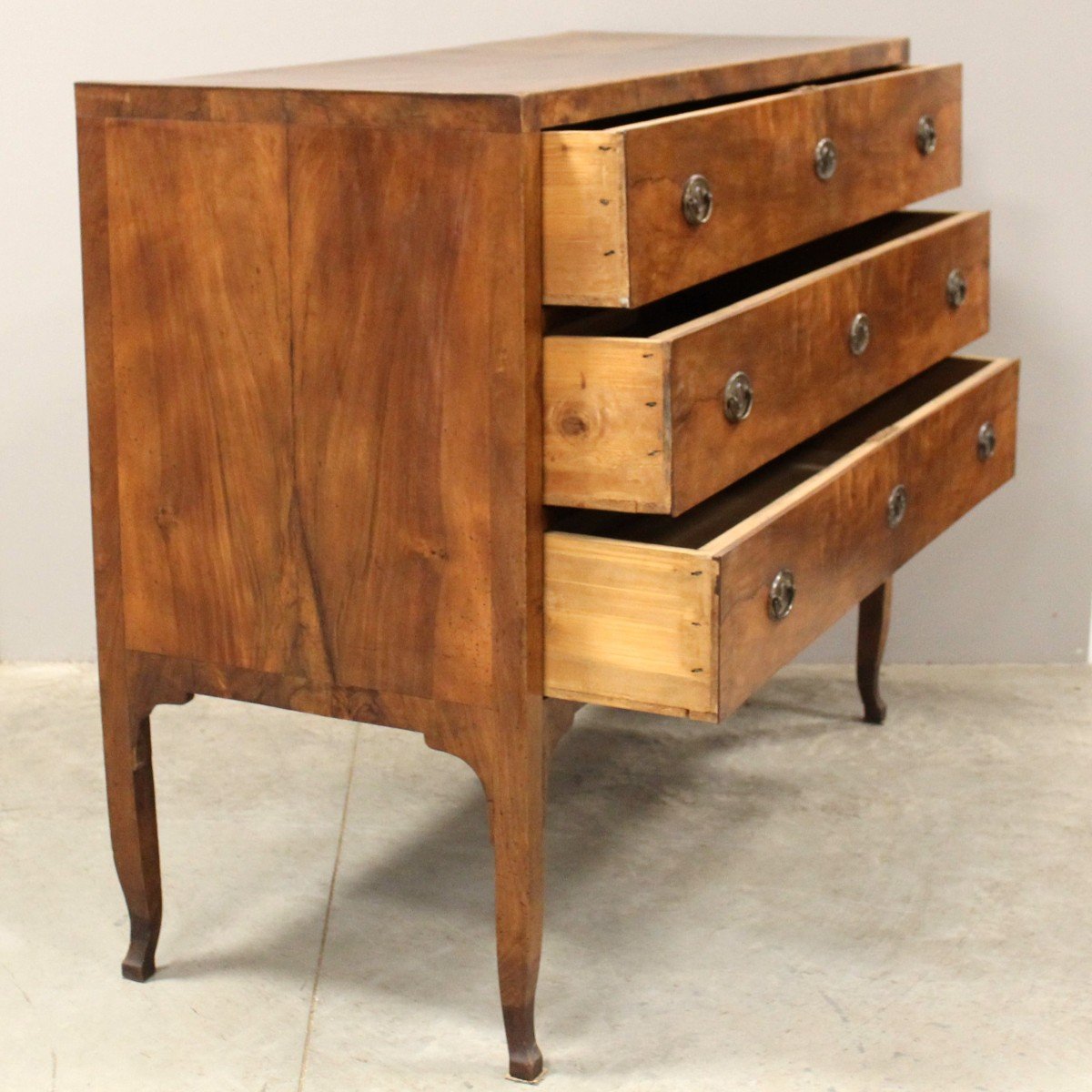 Antique Directoire Chest Of Drawers In Walnut - Italy 18th-photo-3