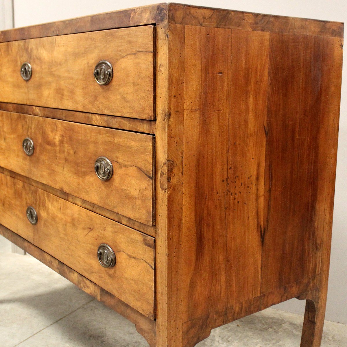 Antique Directoire Chest Of Drawers In Walnut - Italy 18th-photo-4