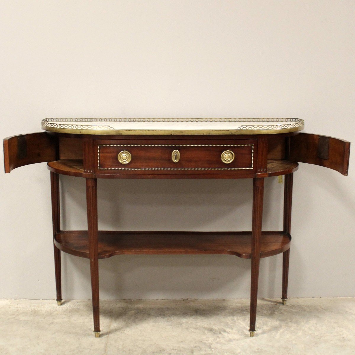 Antique Louis XVI  Console Table In Mahogany  - 19th-photo-4