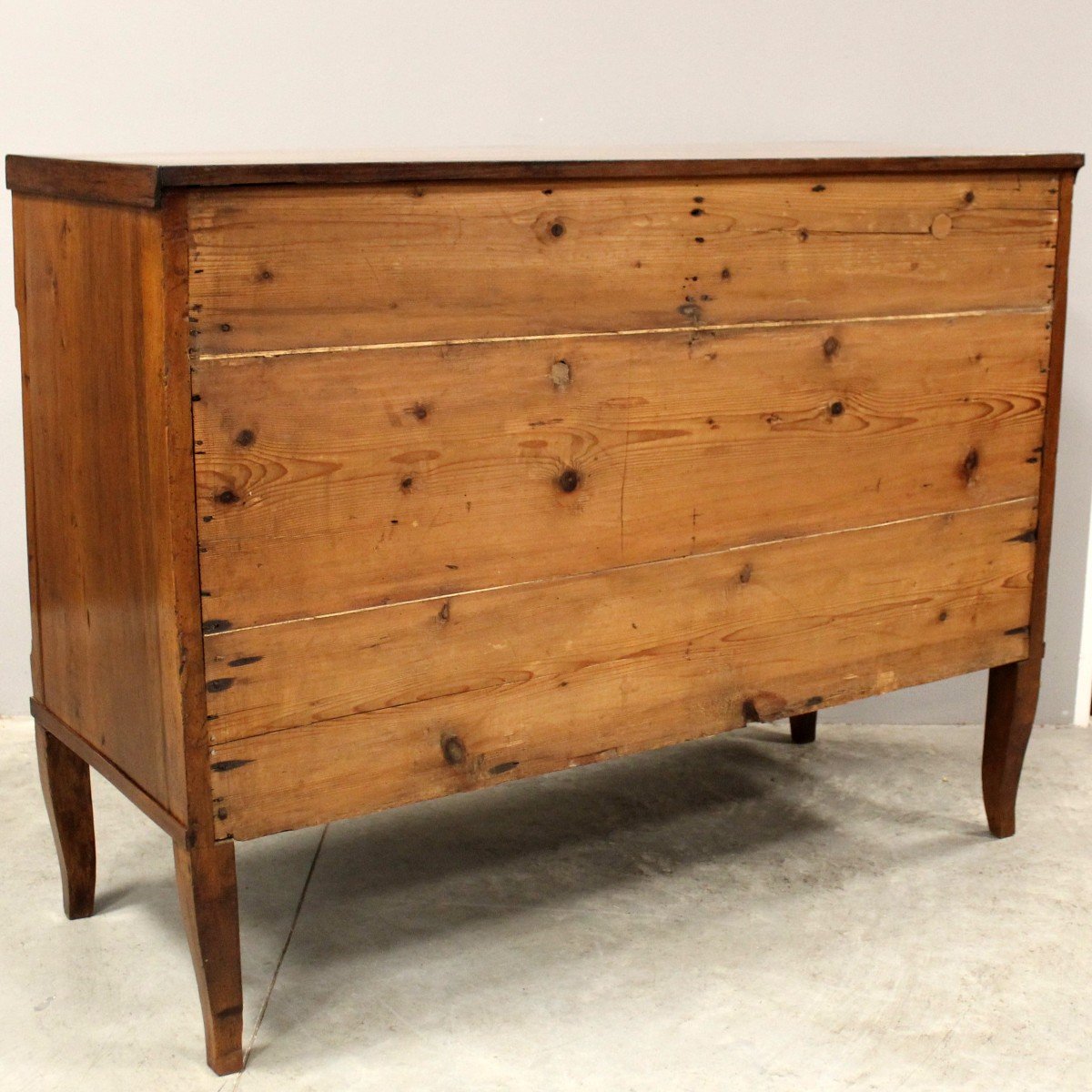 Antique Directoire Chest Of Drawers In Walnut - Italy 18th-photo-8