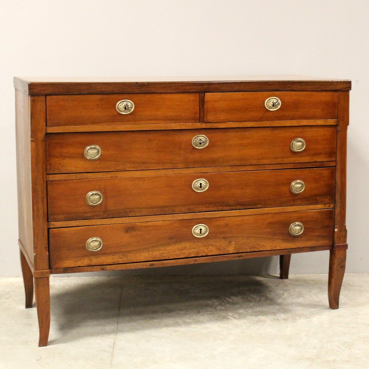 Antique Directoire Chest Of Drawers In Walnut - Italy 18th