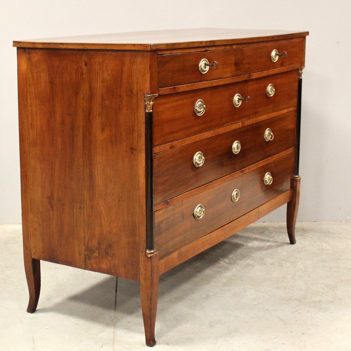 Antique Directoire Chest Of Drawers In Cherrywood - Italy 18th-photo-2