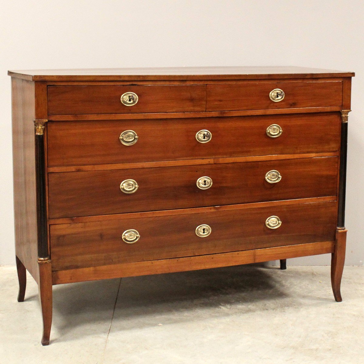 Antique Directoire Chest Of Drawers In Cherrywood - Italy 18th