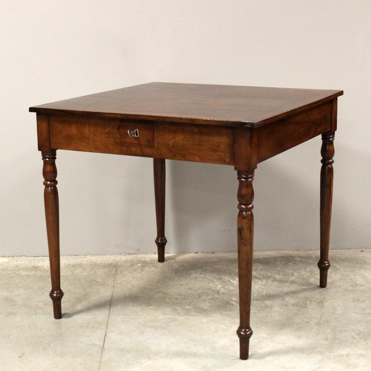 Antique Louis Philippe Table In Walnut - Italy 19th-photo-2