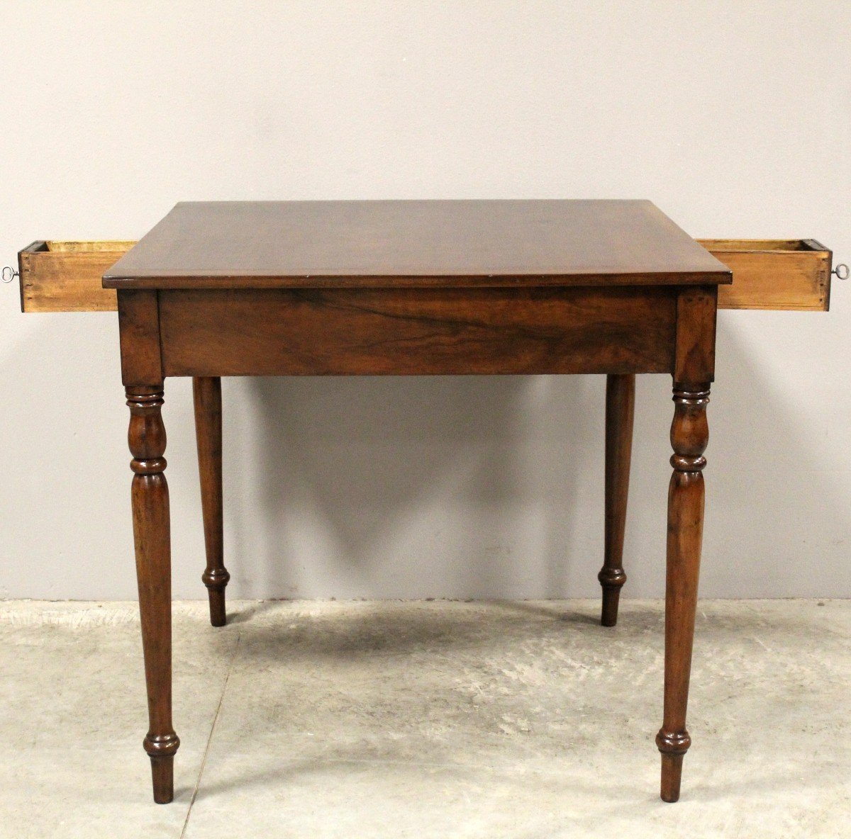 Antique Louis Philippe Table In Walnut - Italy 19th-photo-3