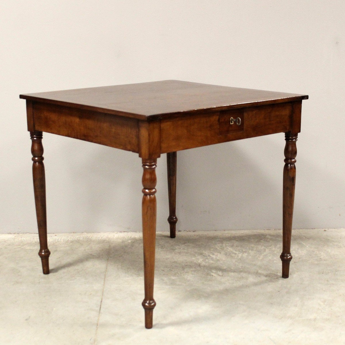 Antique Louis Philippe Table In Walnut - Italy 19th-photo-3