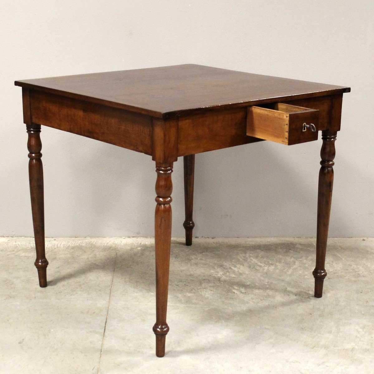 Antique Louis Philippe Table In Walnut - Italy 19th-photo-4