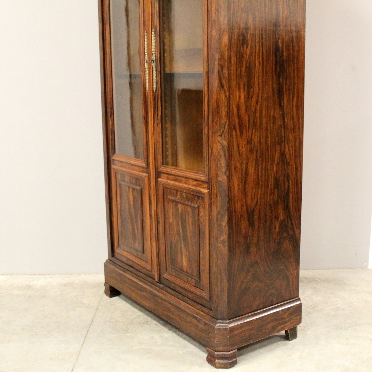 Antique Louis Philippe Cabinet Showcase Bookcase In Rosewood - 19th-photo-5