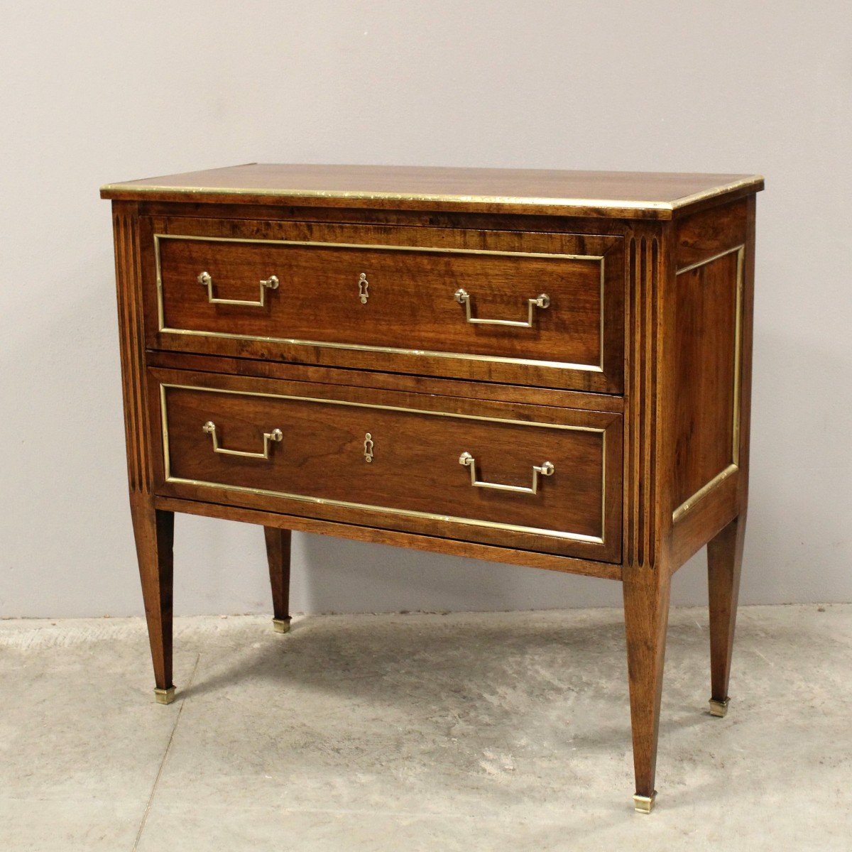 Ancien commode d'époque Directoire en acajou - 19ème