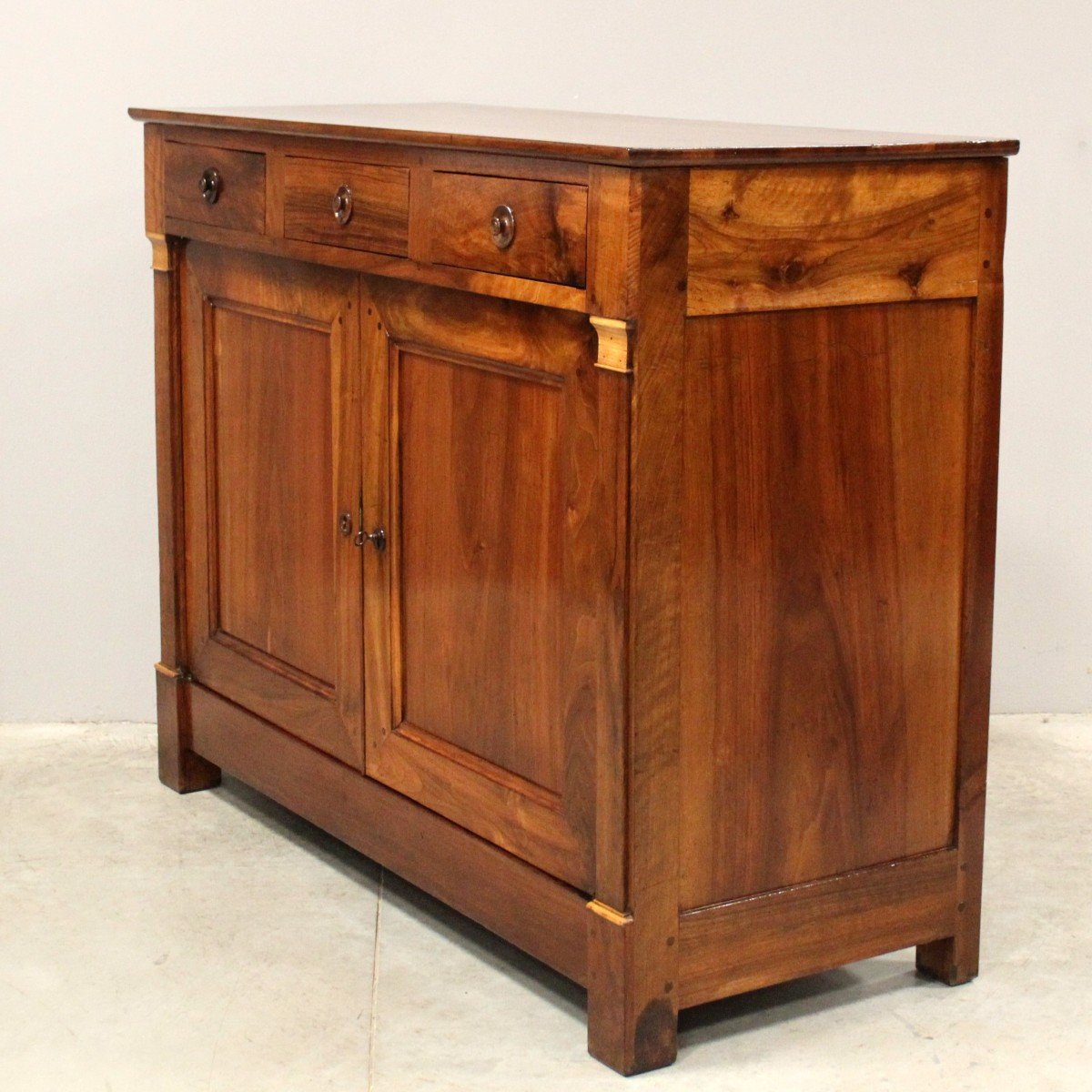 Antique Restoration Sideboard Dresser Cabinet Cupboard Buffet In Walnut – 19th-photo-1