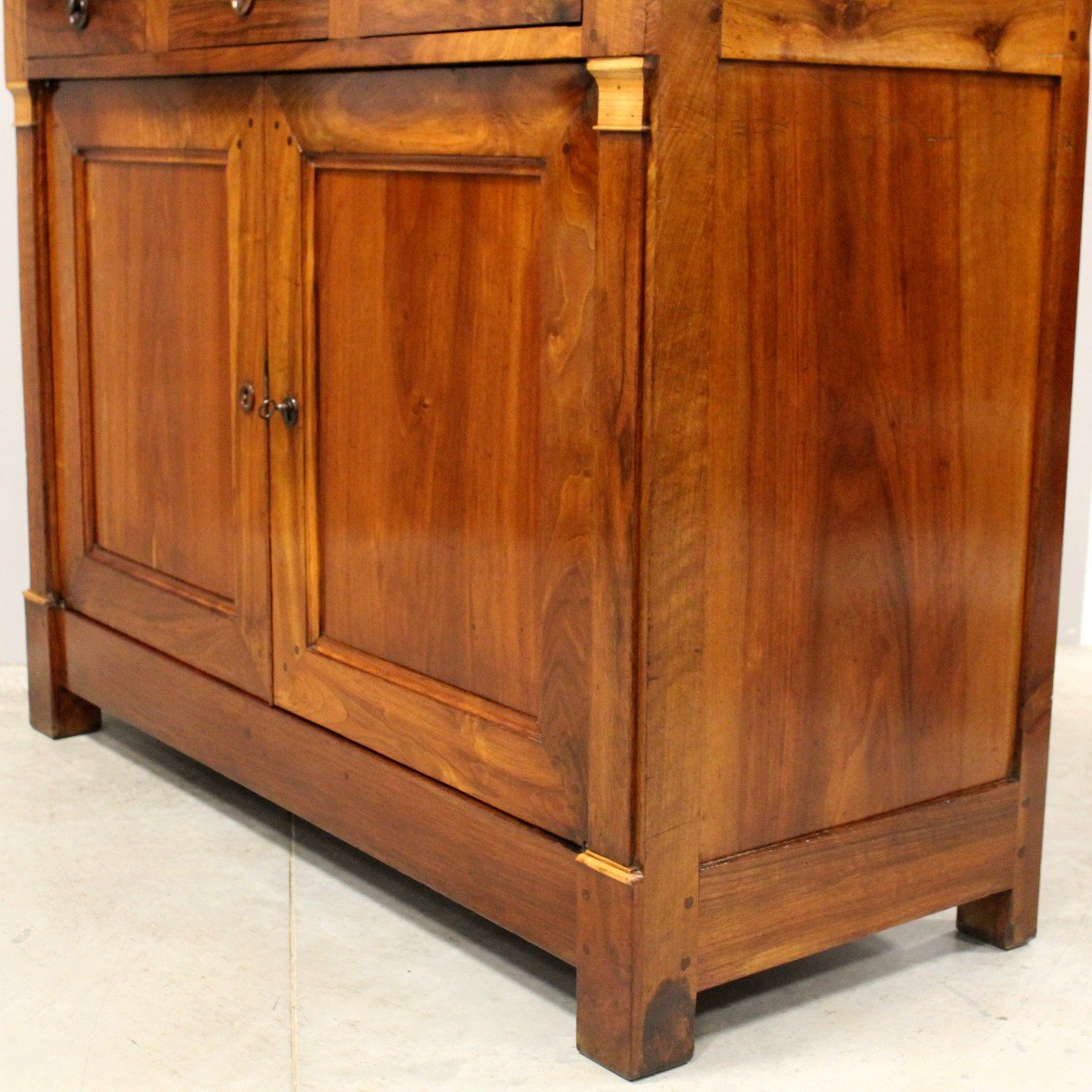 Antique Restoration Sideboard Dresser Cabinet Cupboard Buffet In Walnut – 19th-photo-5