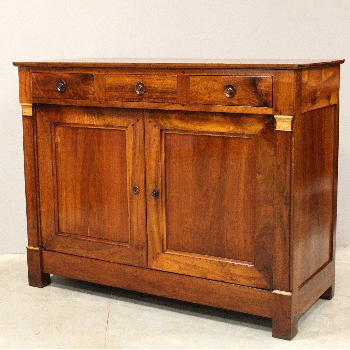 Antique Restoration Sideboard Dresser Cabinet Cupboard Buffet In Walnut – 19th