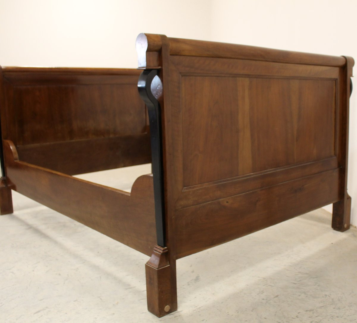 Antique Empire Bed In Walnut - Italy 19th-photo-1