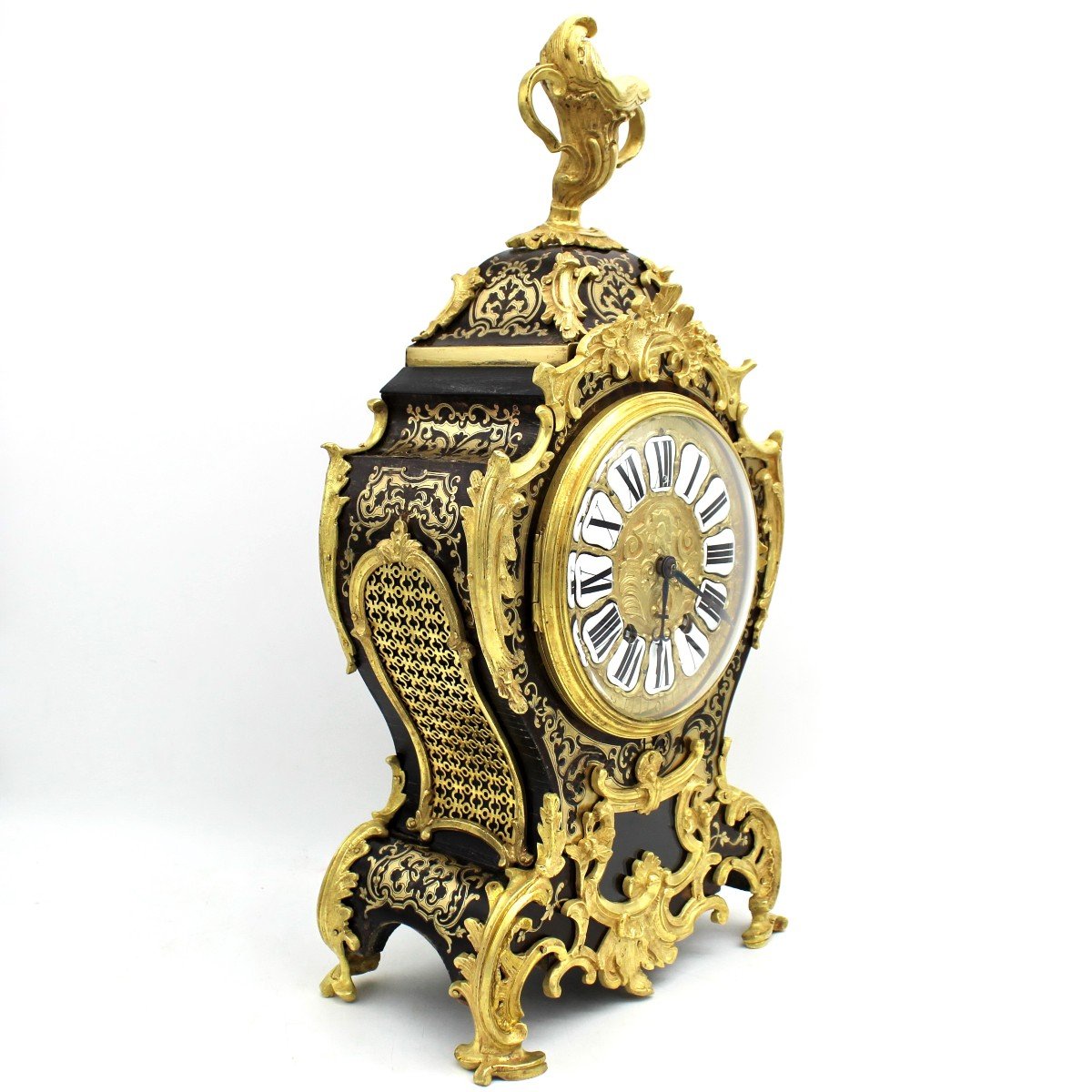Antique Pendulum Clock Cartel In Boulle Marquetry (h.50) - 19th-photo-1