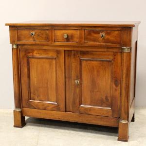 Antique Empire Sideboard Dresser Cabinet Cupboard Buffet In Walnut - 19th