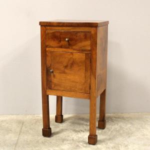 Antique Empire  Bedside Nightstand Table In Walnut - Italy 19th