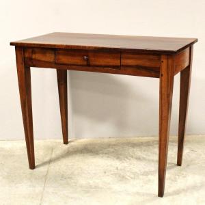 Antique Directoire Table Writing Desk In Walnut - Italy 18th