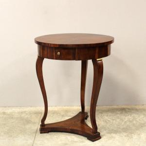 Antique Charles X Small Table In Walnut - Italy 19th