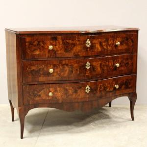 Antique Louis XV Chest Of Drawers In Walnut - Italy 18th