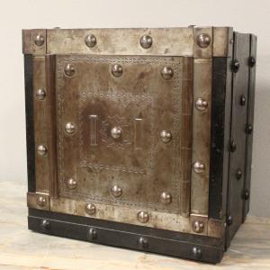 Antique Studded Safe Strongbox – Italy 19th