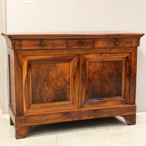 Antique Louis Philippe Sideboard Dresser Cabinet Cupboard Buffet In Walnut – 19th