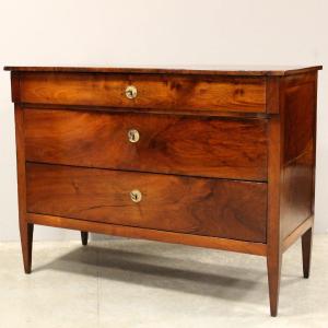 Antique Directoire Chest Of Drawers In Walnut - Italy 18th