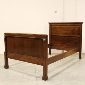 Antique Empire Bed In Walnut - Italy 19th