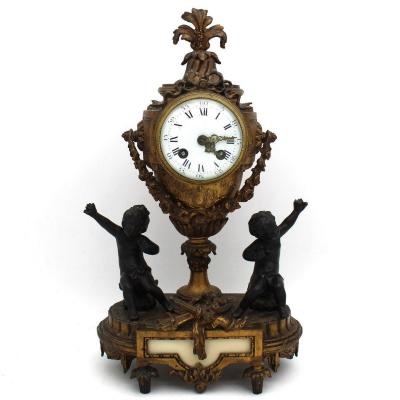 Antique Napoleon III Pendulum Mantel Clock Ormolu In Bronze – Early 20th Century