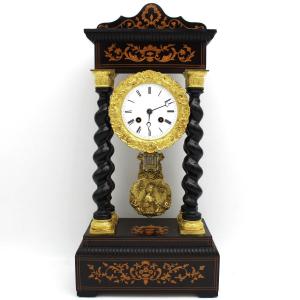 Antique Napoleon III Pendulum Clock Inlaid (h.50)– 19th