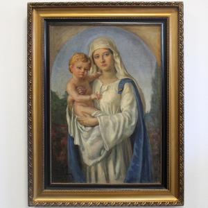 Antique Oil Painting On Canvas With Gilded Frame - Dated 1902 And Signed