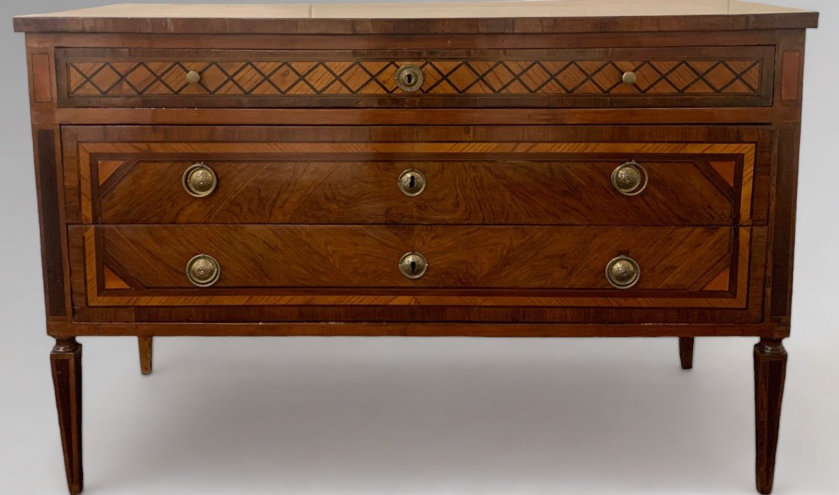 Inlaid Dresser, Louis XVI Period-photo-6