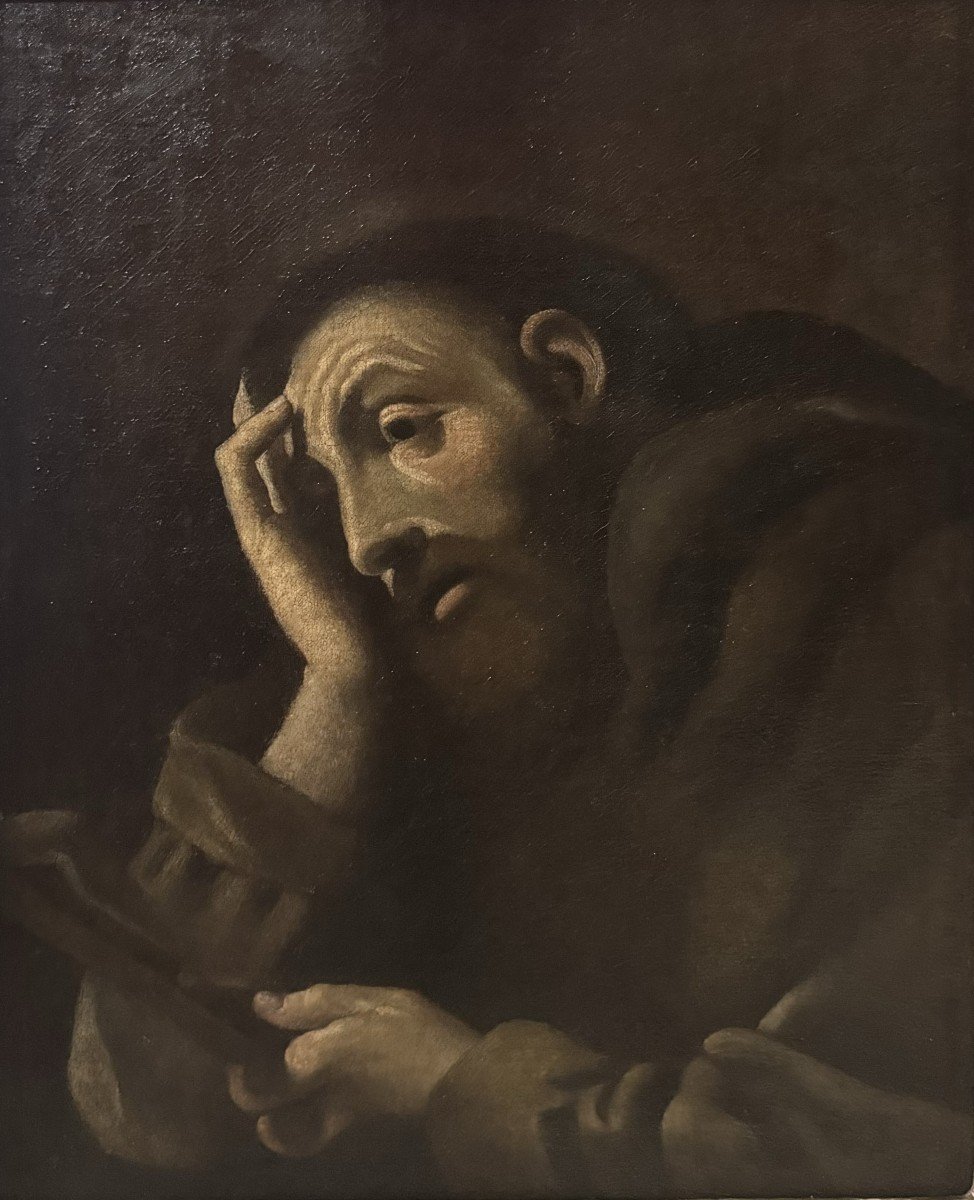 Painting "st. Francisco In Prayer" - Ercole Gennari-photo-2