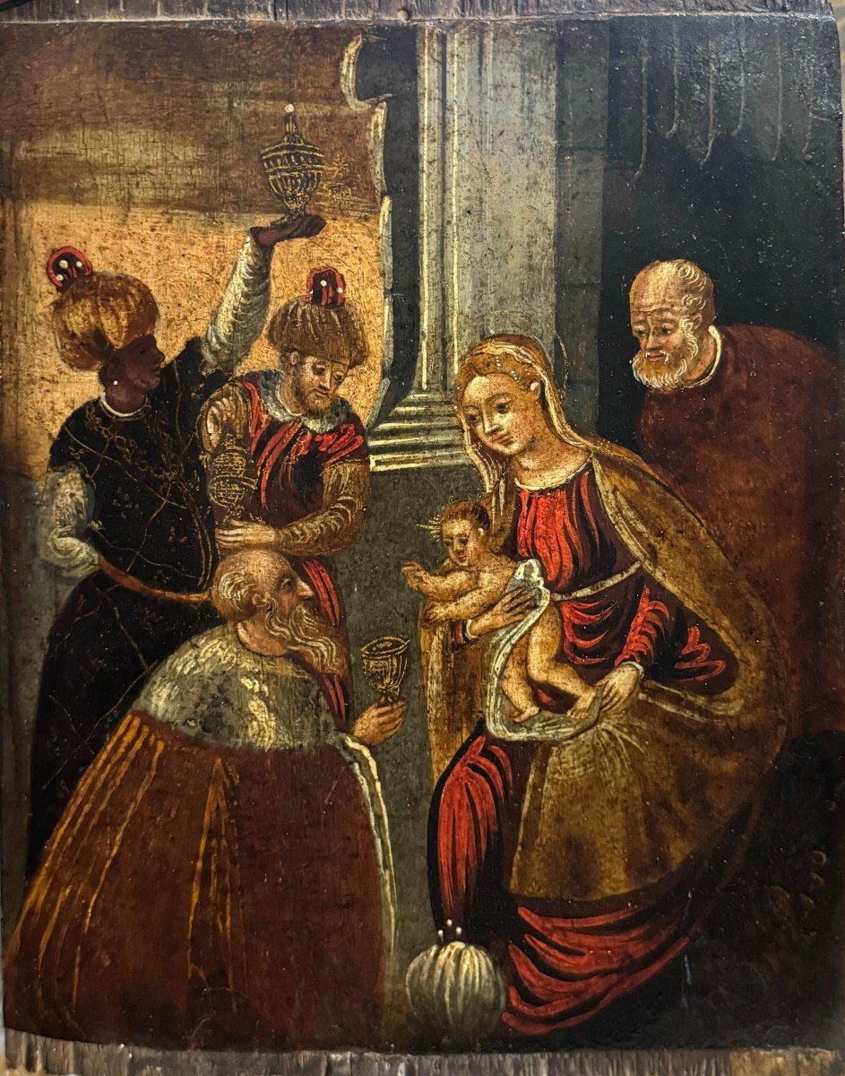 Venetian Cretian Icon - Adoration Of The Magi-photo-2